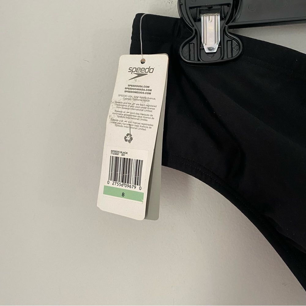 Speedo Women's Endurance Lite Solid Black Bikini Bottom Size 8 - Picture 3 of 4